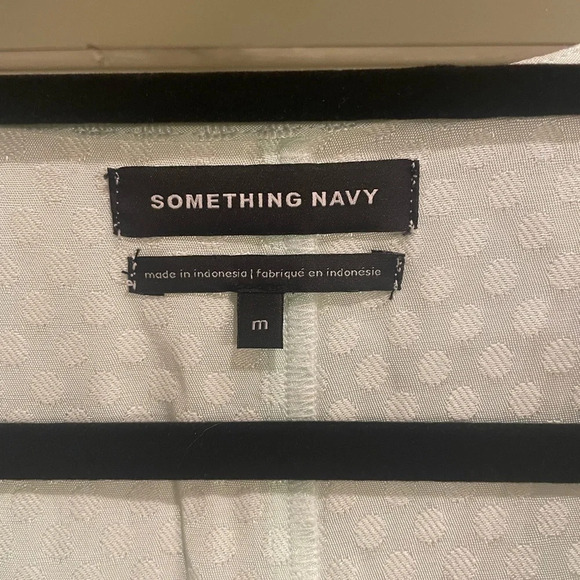 Something Navy Mint Wrap Peplum Blouse - Picture 4 of 10